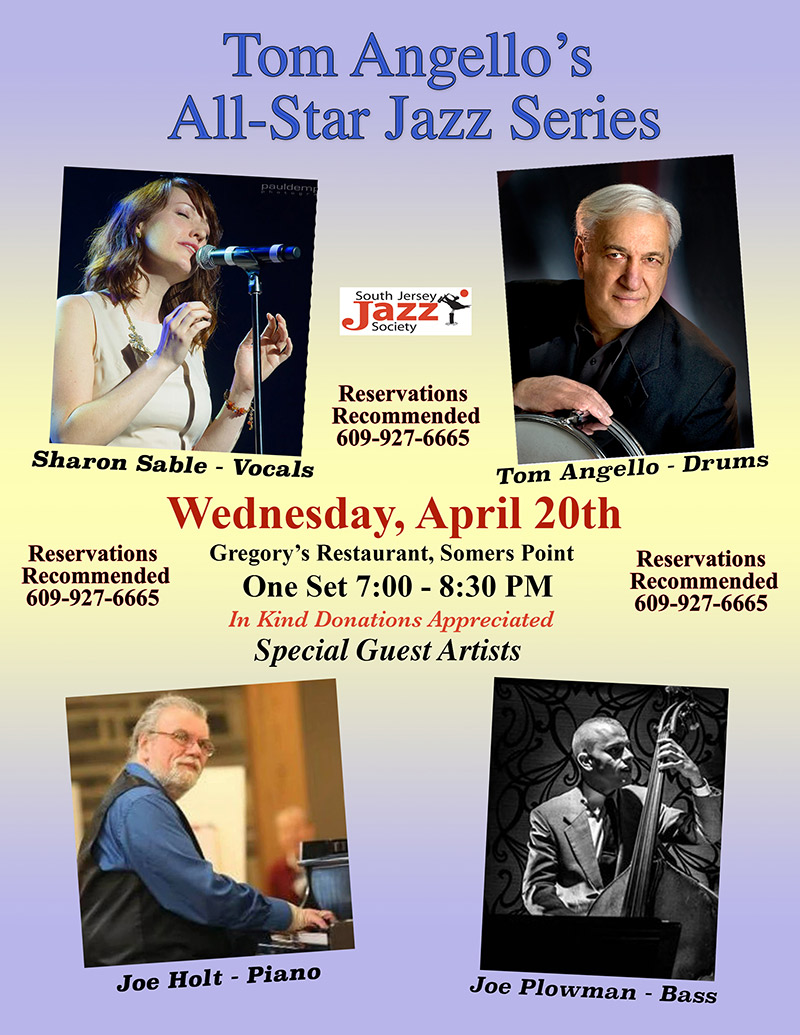 Tom Angello's All Star Jazz Series feat. Joe Plowman, Sharon Sable & Shawn Qaissaunee